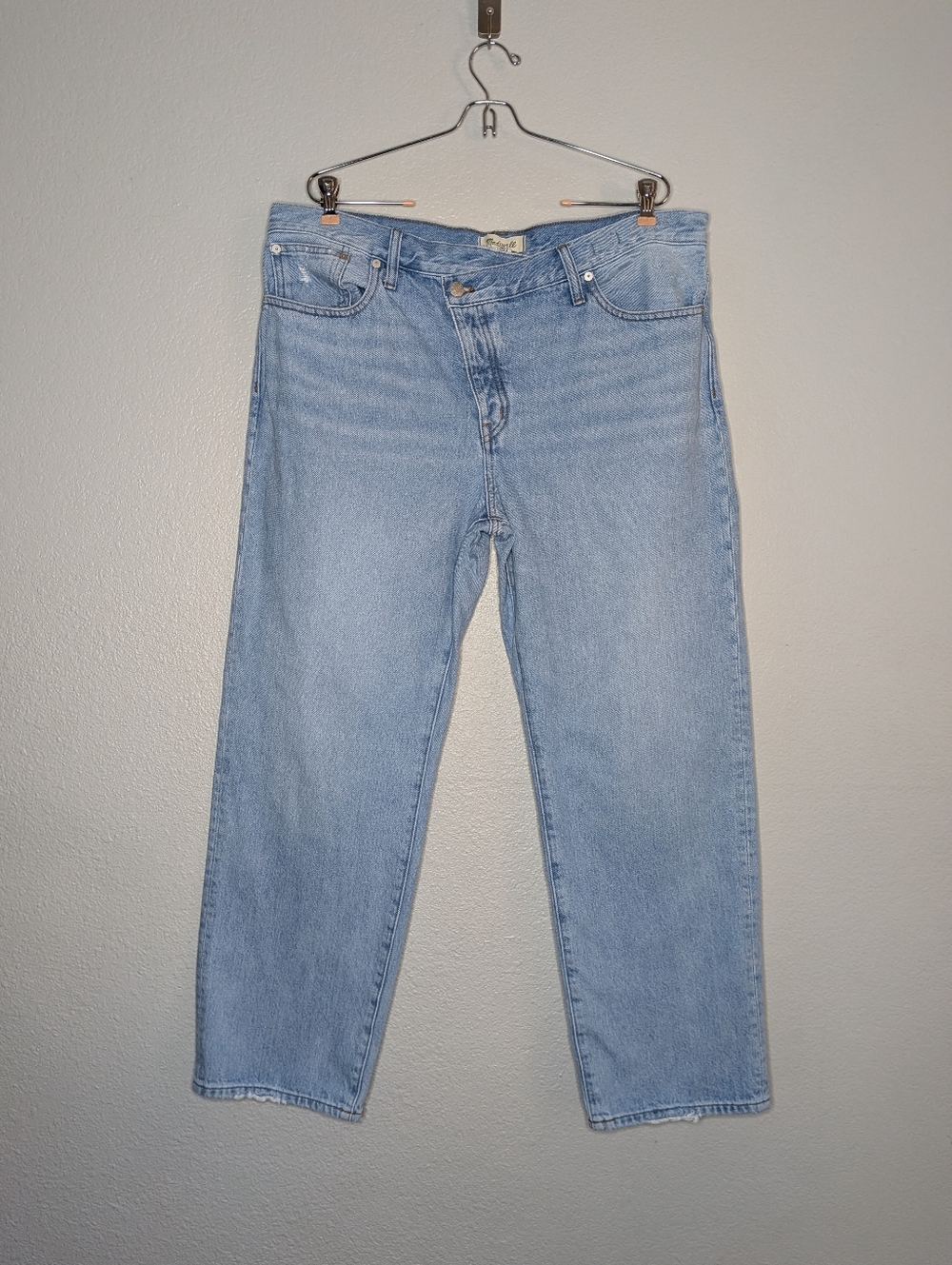 Madewell Light Blue Low Slung Baggy Slouchy Straight Leg Jeans 32